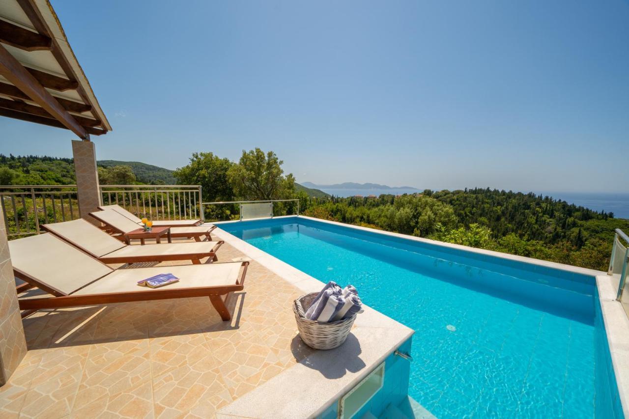 Stone Villa Eriphyle ,Private Witn Sunset View Фискардон Экстерьер фото