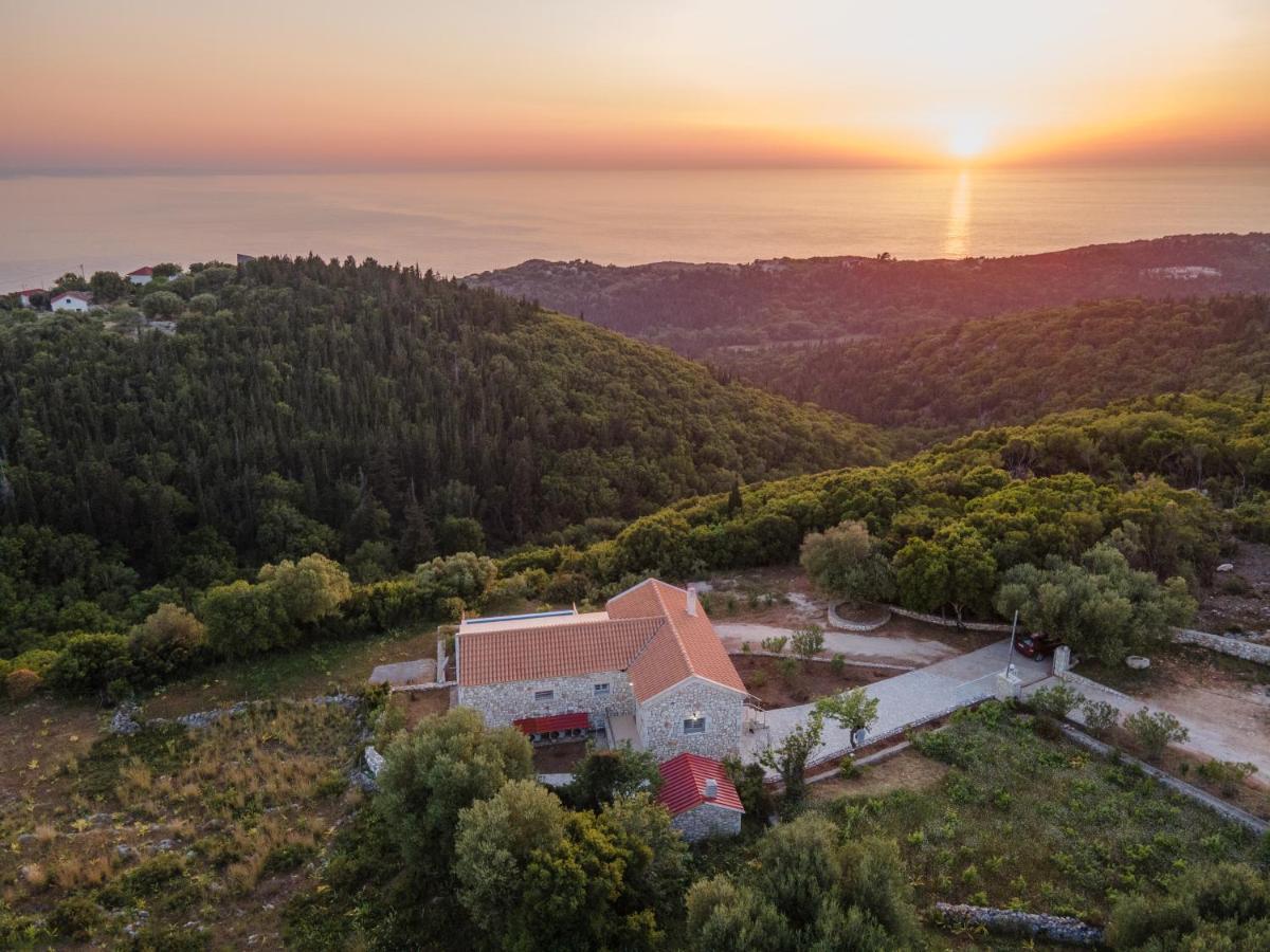 Stone Villa Eriphyle ,Private Witn Sunset View Фискардон Экстерьер фото